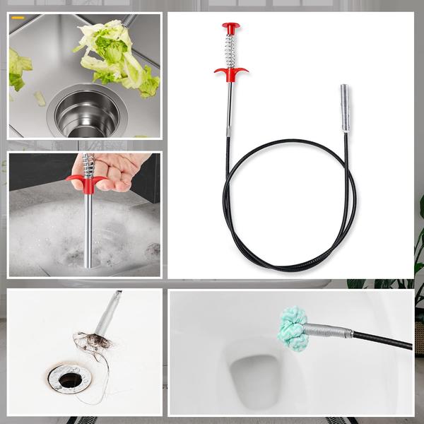 Desatascador serpiente de desagüe fuerte flexible para cocina & baño