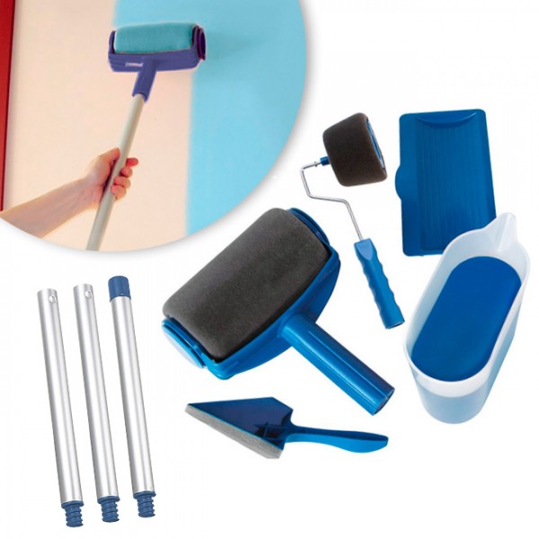 Rodillo para pintar anti goteo y accesorios con barra extensible