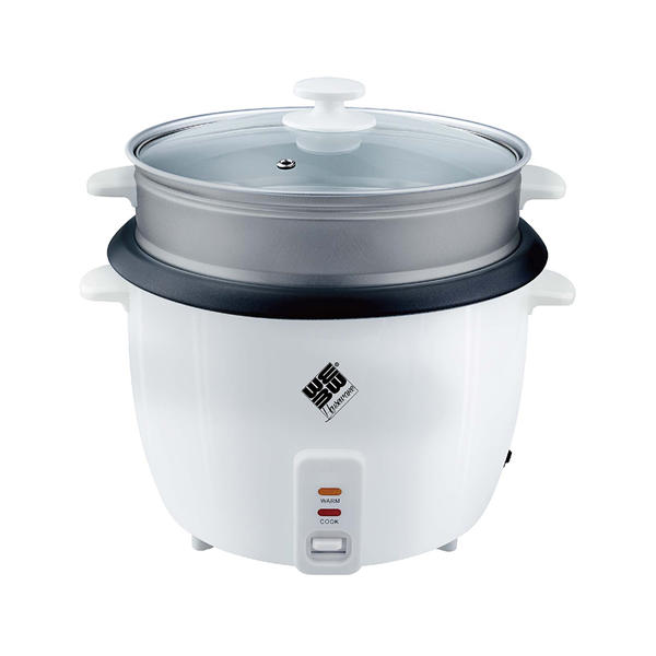 Olla eléctrica para arroz con vaporera tapa de cristal prepara arroz y verduras con delicadeza capac
