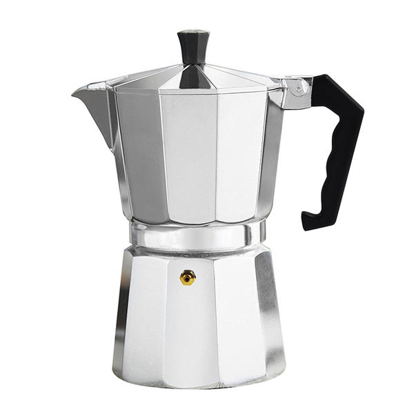 Cafetera italiana clásica 6 tazas mango ergonómico cocina de inducción