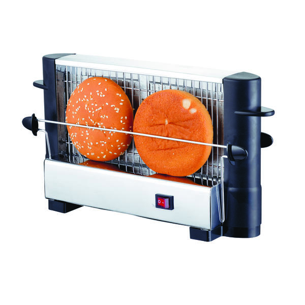 Tostador eléctrico multipan acero inoxidable 750w doble área de tostado