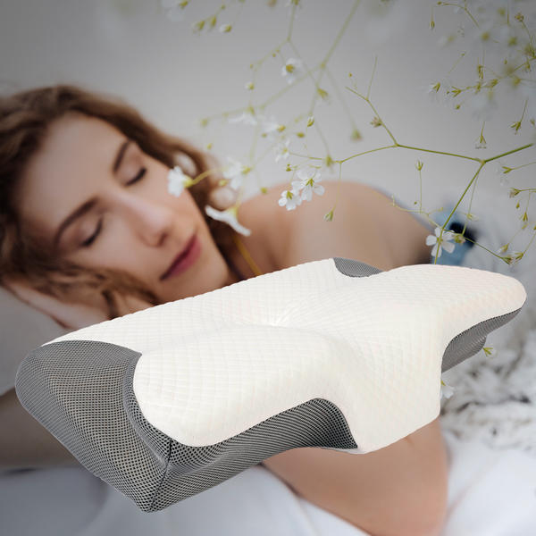 Almohada cervical ortopédica espuma de memoria anti ronquidos y ergonómica cojín mariposa para dolo