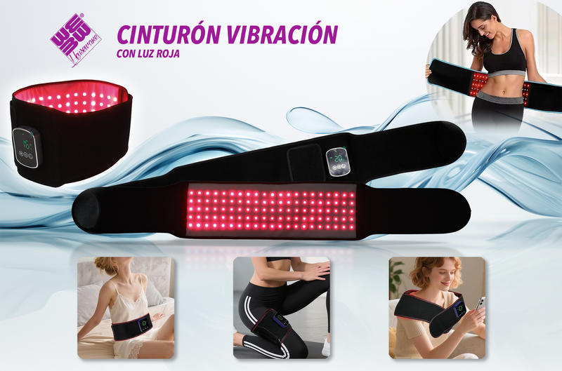 Cinturón vibratorio para terapia con luz