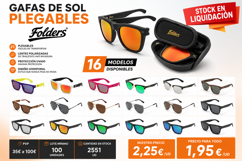 Stock gafas de sol plegables