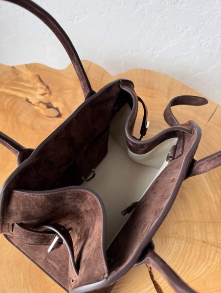The row margaux 10 in dark brown suede with a dust bag original