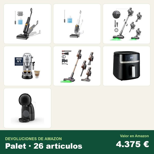 Palé de 26 devoluciones de amazon · hogar · 4.375 € de valor en amazon