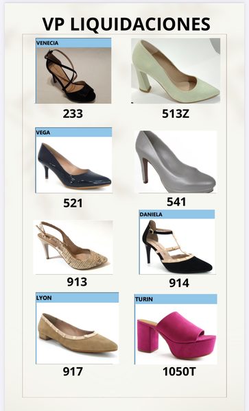Lote de 9,350 pares de zapatos de mujer de daniela vega